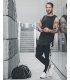 SA172 - Men's Workout Joggers Stripe Gym Pants